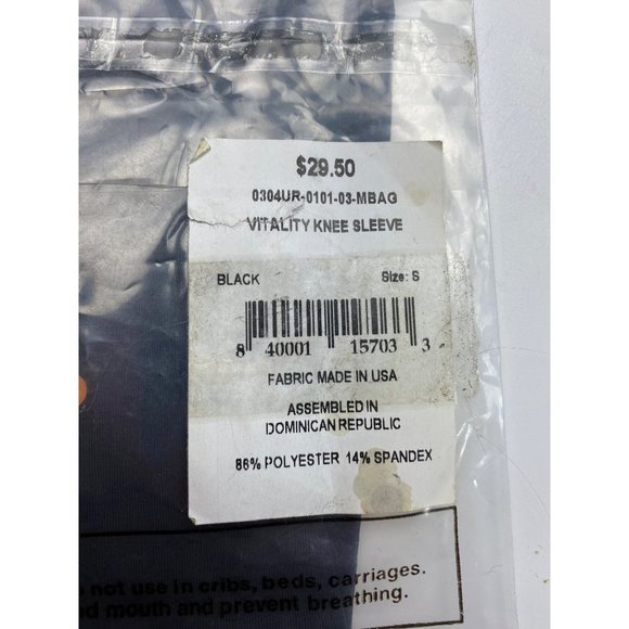 TOMMIE COPPER COMPRESSION VITALITY KNEE SLEEVE Black SIZE SML NEW - Picture 4 of 4